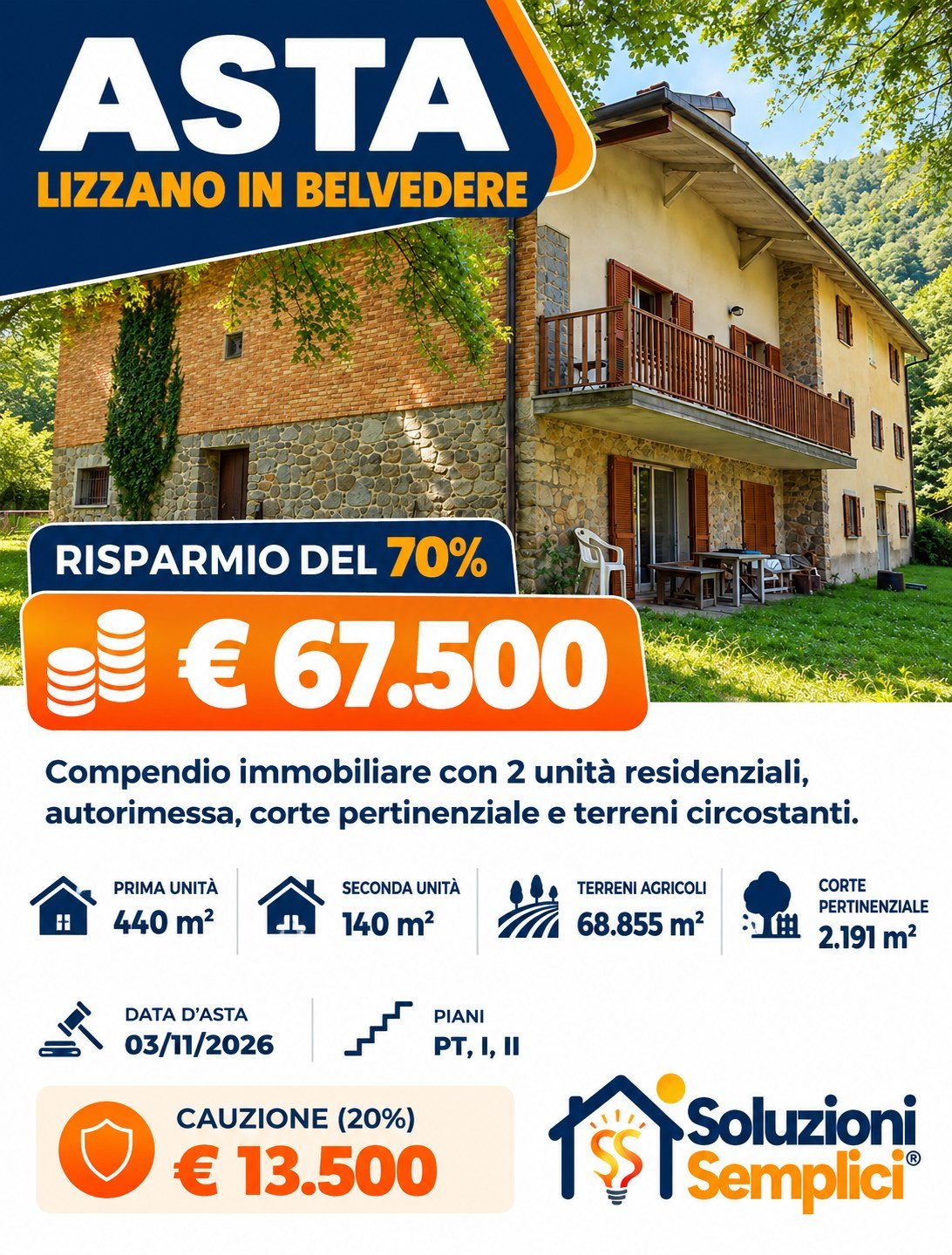 Asta Rif. 011 – Lizzano in Belvedere (Bo) – sede Bologna