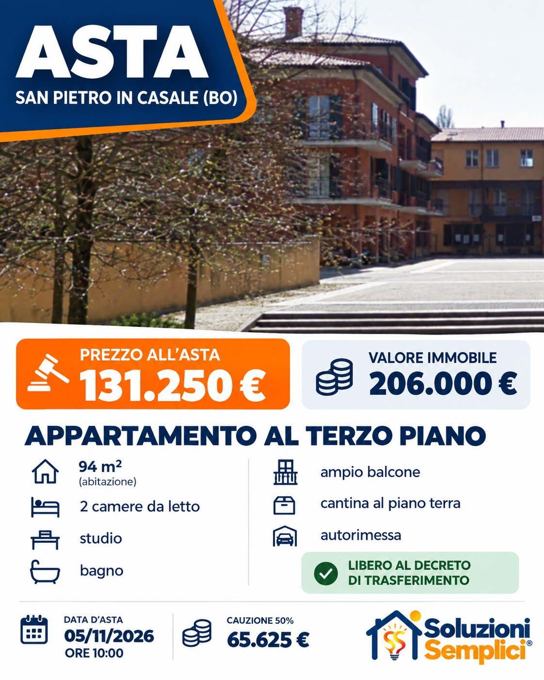 Asta Rif. 009 – San Pietro in Casale (Bo) – sede Bologna
