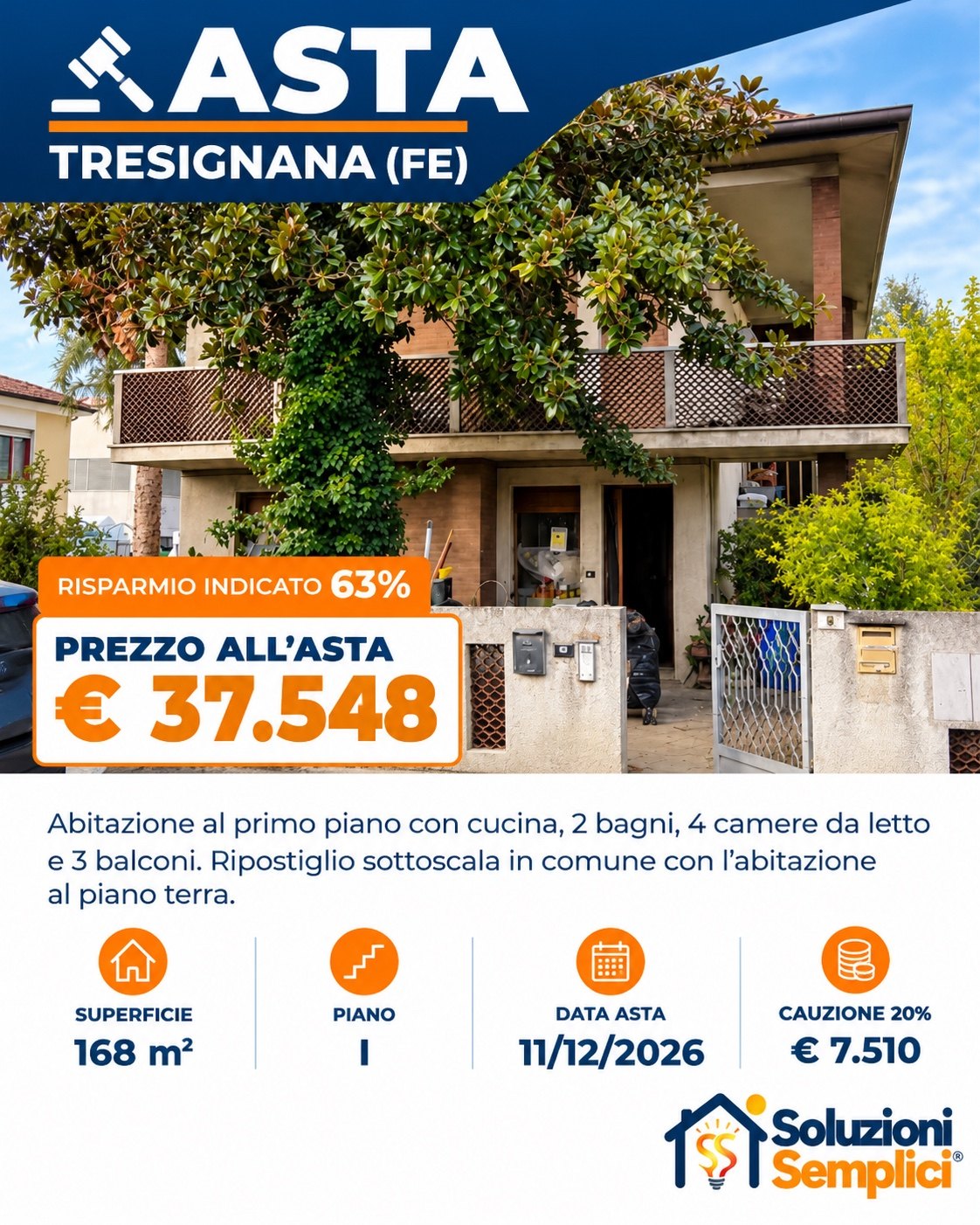 Asta Rif. 016 – Tresignana (Fe) – sede Ferrara