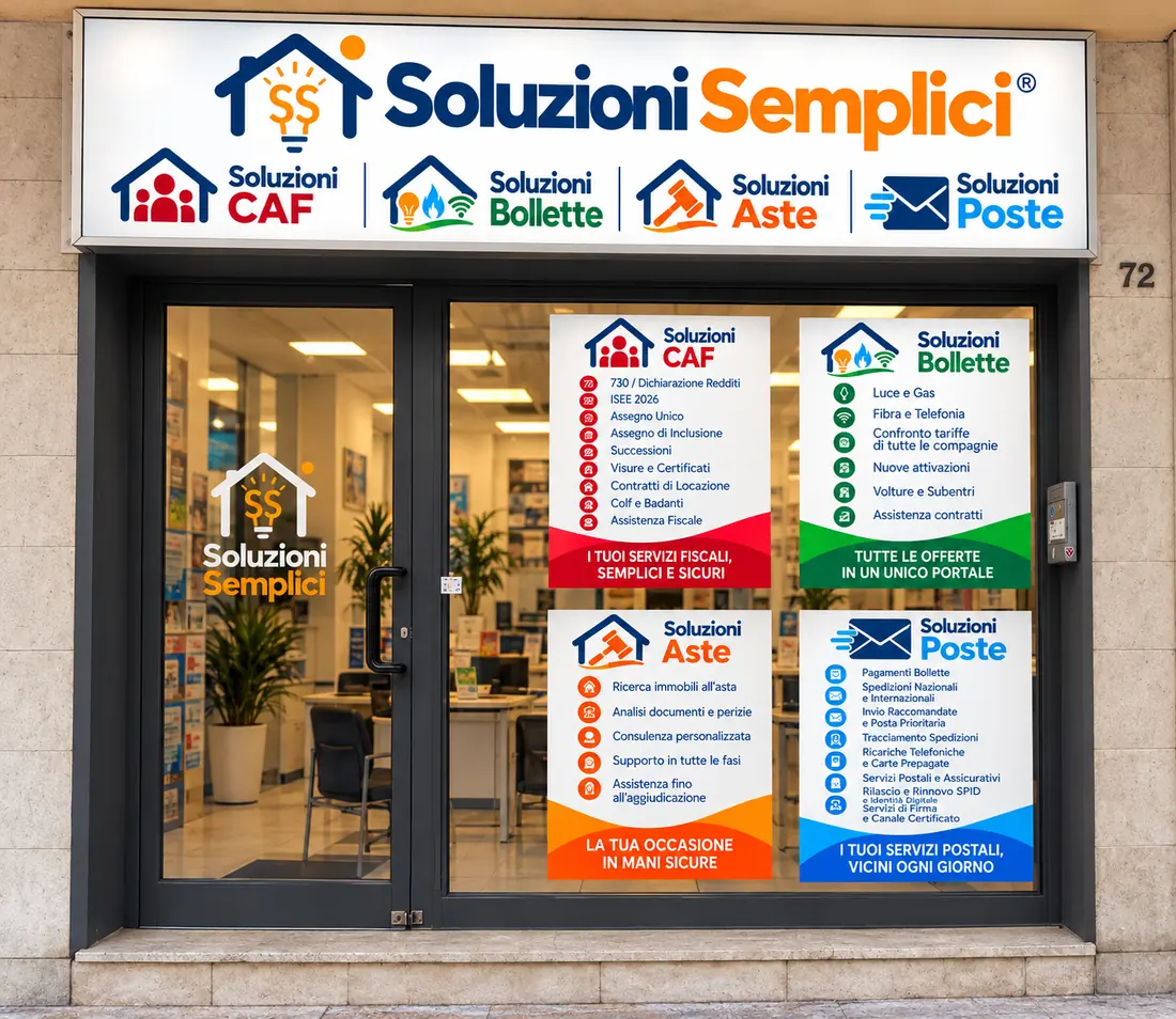 La vetrina di Soluzioni Semplici a Ferrara